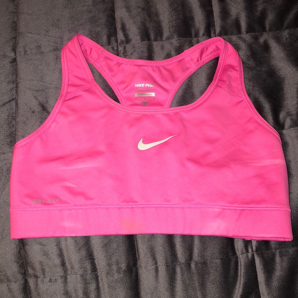 PINK NIKE PRO DRY-FIT SPORTS BRA SIZE MEDIUM